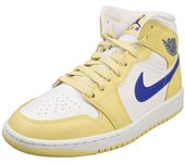Nike Air Jordan 1 Mid Zapatillas de Moda Mujer en Limón Blanco 8.5 UK