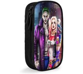 Kerota TI915 Harley Quinn y el Joker Estuche de Lápices Bolsa de Cosméticos de Viaje de Gran Capacidad Estuche de Lápices con Cremallera Niño Niña ...