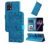 Gangxun Funda para Realme 9 PRO 5G Funda flor Cuero en relieve Ranuras para tarjetas y pie de apoyo Funda Cartera Flip Protector Compatible con Rea...