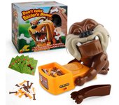 Juguete de broma Bulldog Juego de mesa Set Divertido juguete de perro mascota No tome los huesos de Buster para el niño Without Card