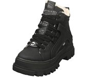 Buffalo Aspha Nc Mid Warm Botines veganos para mujer en negro 6 UK