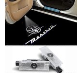 2pcs Luces de bienvenida para Maserati Ghibli Levante Quattroporte Led Laser Proyector Luces Logo Luces de puerta Lámpara de pie Estilo H