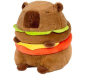 Peluche realista de la hamburguesa del capibara, lindo juguete de peluche de la almohada del animal de peluche del capibara, hamburguesa suave Como...