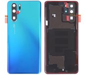 Para carcasa de batería Huawei P30 Pro con pegatina adhesiva + cubierta de lente de cámara - Azul aurora Multicolor Aurora Blue