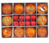 26Pcs Bolas De Árbol De Navidad Brillante Adorable Accesorio De Festival Exquisito Árbol De Navidad Adorno Bola Colgante Decoración Del Hogar JIKAI...