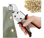Ojales para lonas,juego de ojales con 300ojales (diámetro 10 mm),ollagas 10 mm Fo-YO Naranja