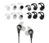 Gancho para la oreja de las puntas de silicona para los auriculares deportivos Bose Sound QC20 QC30 Almohadilla para auriculares Negro