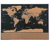 Rascar Mapa de Viaje del Mundo Póster Lámina de Cobre Pegatina de Pared Registro de Diario Personalizado Tamaño Pequeño Sin Embalaje Cilíndrico