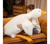 Redkid 190CM Simulación gigante Pato Peluche Juguete Almohada suave abrazable Ganso gigante relleno Cuddly Swan Baby Doll para niños Regalo de cump...