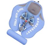 Flotador de bebé no inflable Entrenador de natación de piscina de anillo de natación de natación de bebé acostado con flotador de cola para 3-24 Mo...