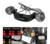 Motocicleta Señal de giro trasera Luz de freno Lámpara de barra para Harley Touring Road Street Glide Road King Especial Flhx Fltrx Fltrxs 10-21 Cromo