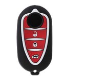 Estuche de silicona para llavero de coche de 3 botones compatible -para Alfa Myth 159 GTO Myth Giulietta Romeo 4C GTA