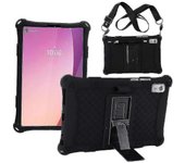 Para Lenovo Tab M9 Pc + Funda de silicona resistente a los golpes para tableta Cubierta de pie de apoyo ajustable con correa para el hombro e202411...