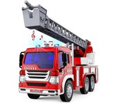 Camión De Bomberos, Juguete De Camión De Bomberos Con Escalera Giratoria Con Sonido Y Luz Coche De Juguete De Extinción De Incendios Regalo 3 4 5 6...