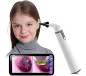Cámara de oído con otoscopio inalámbrico con vista dual, alcance de oído wifi de 3,9 mm 720phd con 6 luces LED para niños y adultos, para Android y...