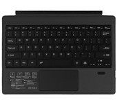 Teclado inalámbrico con almohadilla de prensa para /Surface Pro 7, retroiluminación ultradelgada de 7 colores Bluetooth inalámbrico negro