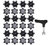 25pcs fácil de cambiar pernos, zapatos de golf antideslizantes universales, con llave de púa de golf zapatos de dos pines re