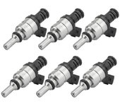 6pcs Boquilla del inyector de combustible 1427240 para E46 E39 X3 Z3 Z4 3 5 Motor de flujo igualado 2.5l 13537546244 143