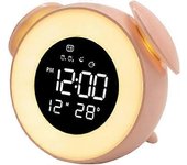 Reloj despertador, luz de despertador, simulación de amanecer y atardecer, lámpara de noche, luz nocturna colorida, reloj despertador dual con 25 m...