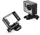 Montaje de la carcasa de la carcasa del borde del marco estándar negro para Gopro Hero 3 Hero 3 + Hero 4