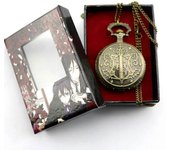 Anime Mayordomo Negro Sebastian Relojes de Bolsillo Kuroshitsuji Reloj de Bolsillo para Hombres Mujeres/Hombres Reloj Colgante Regalo