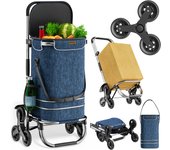Carro de la compra aluminio poliéster azul 38L máx 30kg