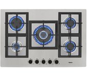 Placa Gas - Teka EFX 70.1 5G AI AL DR CI, Cinco Fuegos, 75 cm, Butano, Inyectores Gas Natural