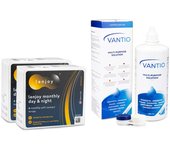 Lenjoy Monthly Day & Night (12 lentillas) + Vantio Multi-Purpose 360 ml con estuche