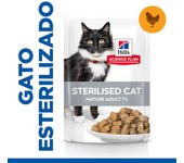 48 sobres x 85 g Hill's Science Plan Sterilised Mature Pollo en Salsa sobre para gatos