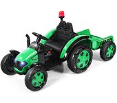 Costway Tractor Juguete con Remolque para Niños 3-8 Años Incluye Mando 2,4 G 151 x 68 x 70 cm