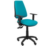 Piqueras y Crespo Elche Silla Sincro Similpiel Verde con Brazo Regulable