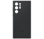 Samsung Silicone Cover Funda de Silicona Negra para Galaxy S22 Ultra