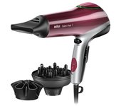 Braun Satin Hair 7 HD770E Secador de Pelo 2200W Rojo/Plata