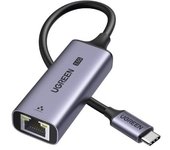 Adaptador Ugreen USB-C a RJ45 2.5G Ethernet, Gris, Masculino, USB Tipo C