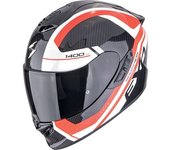 Scorpion EXO-1400 Evo II Carbon Air Enko Casco - Negro Blanco Rojo (2XL)
