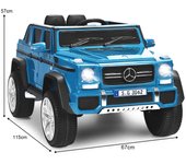 Costway Coche Eléctrico Mercedes Benz Maybach para Niños 3-8 Años Juguete Montable de Batería con Control Parental 2 Puertas Azul
