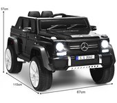 Costway Coche Eléctrico Mercedes Benz Maybach para Niños 3-8 Años Juguete Montable de Batería con Control Parental 2 Puertas Negro