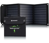 Bresser Cargador Solar Móvil Ultracompacto 40W con Salida USB y DC