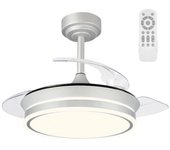 Ventilador led aspas plegables perla mini gris cct dim (46w)