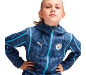 Puma - Chaqueta Manchester City Pre-Match 2024-2025 Niño, Unisex, Inky Blue-Team Light Blue, 164 cm