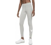 Nike - Malla larga Sportswear  Graphic Swoosh, Mujer, Grey Heather-White, S