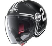 Nolan N21 Visor Quarterback Casco Jet - Negro Blanco (XS)