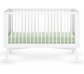 ID Kids Cuna evolutiva montessori con colchón madera maciza  blanco 70x140 cm