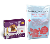 Pack Vectra 3d Pipetas Perro + Pienso Hypoallergenic Grain Free Barakaldo Vet Shop 2 X 12 Kg