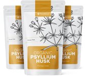 FutuNatura 3x Psilium orgánico - llantén de la India - Cáscaras, en total 600 g
