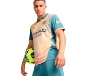 Puma - Camiseta Manchester City Cuarta Equipación 2024-2025, Unisex, Rosebay-Bold Blue, 2XL