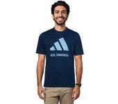 Adidas - Camiseta Real Zaragoza Cotton Logo Tee 25, Hombre, Team Navy Blu-Team Light Blue, L