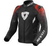 Revit Quantum 2 Air Chaqueta textil de motocicleta - Negro Rojo (S)