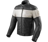Revit Nova Vintage Chaqueta de cuero moto - Negro Blanco (54)