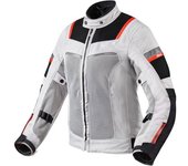 Revit Tornado 3 Chaqueta textil para motocicletas de señoras - Negro Blanco (38)